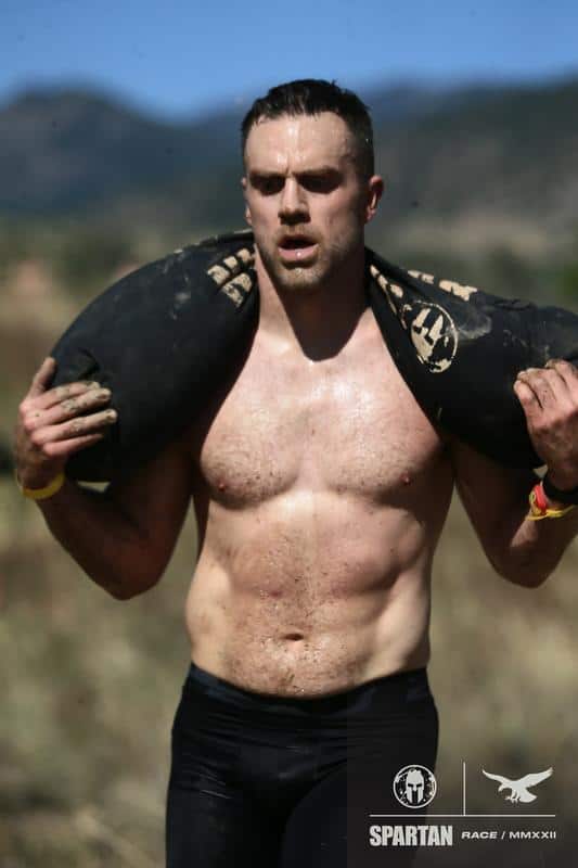 Running with the Spartan sandbag